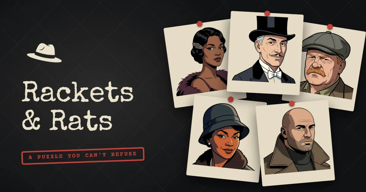 Rackets & Rats: five capos' mugshots pinned to the precinct wall